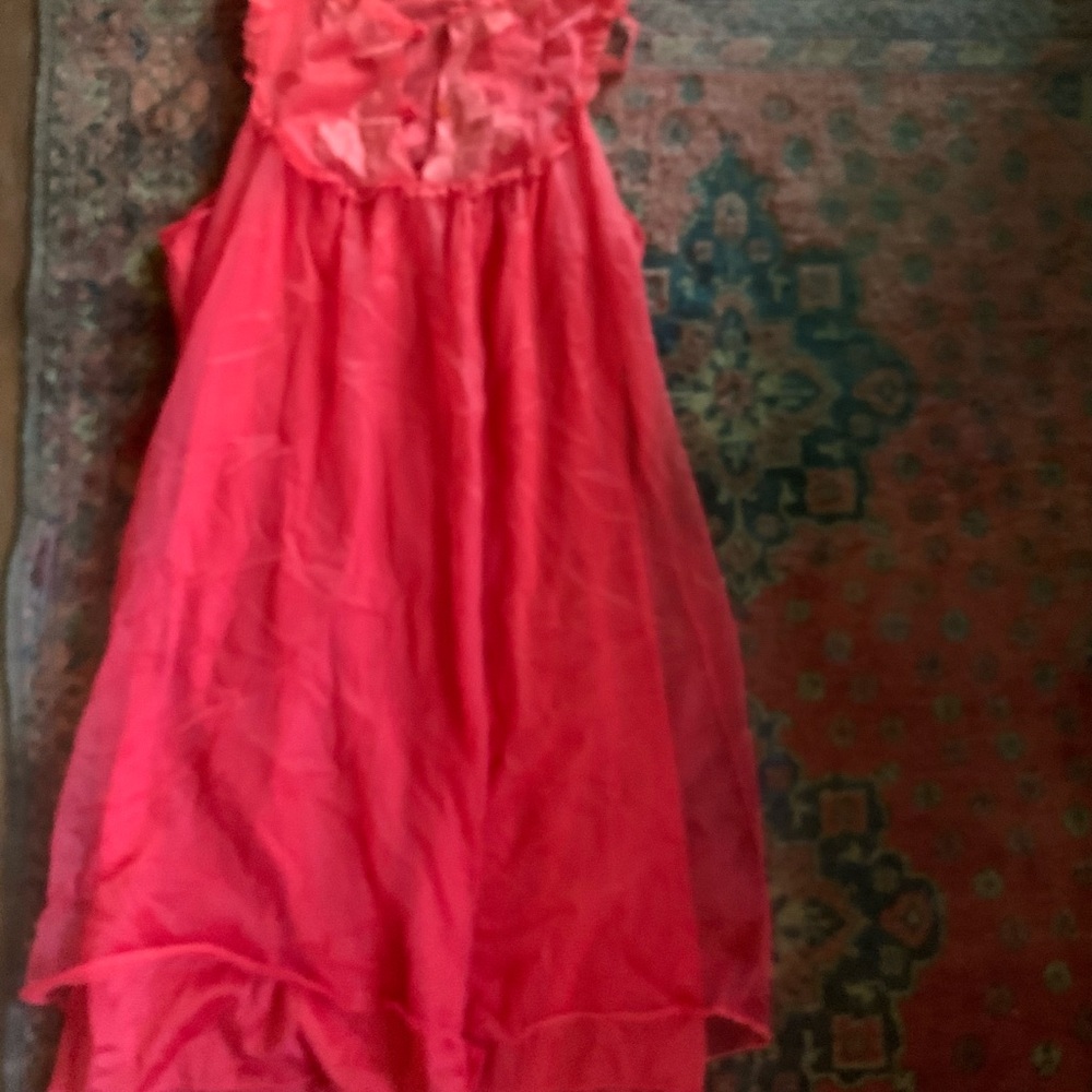 Vintage Pink Ruffled Tiered Halter pajama